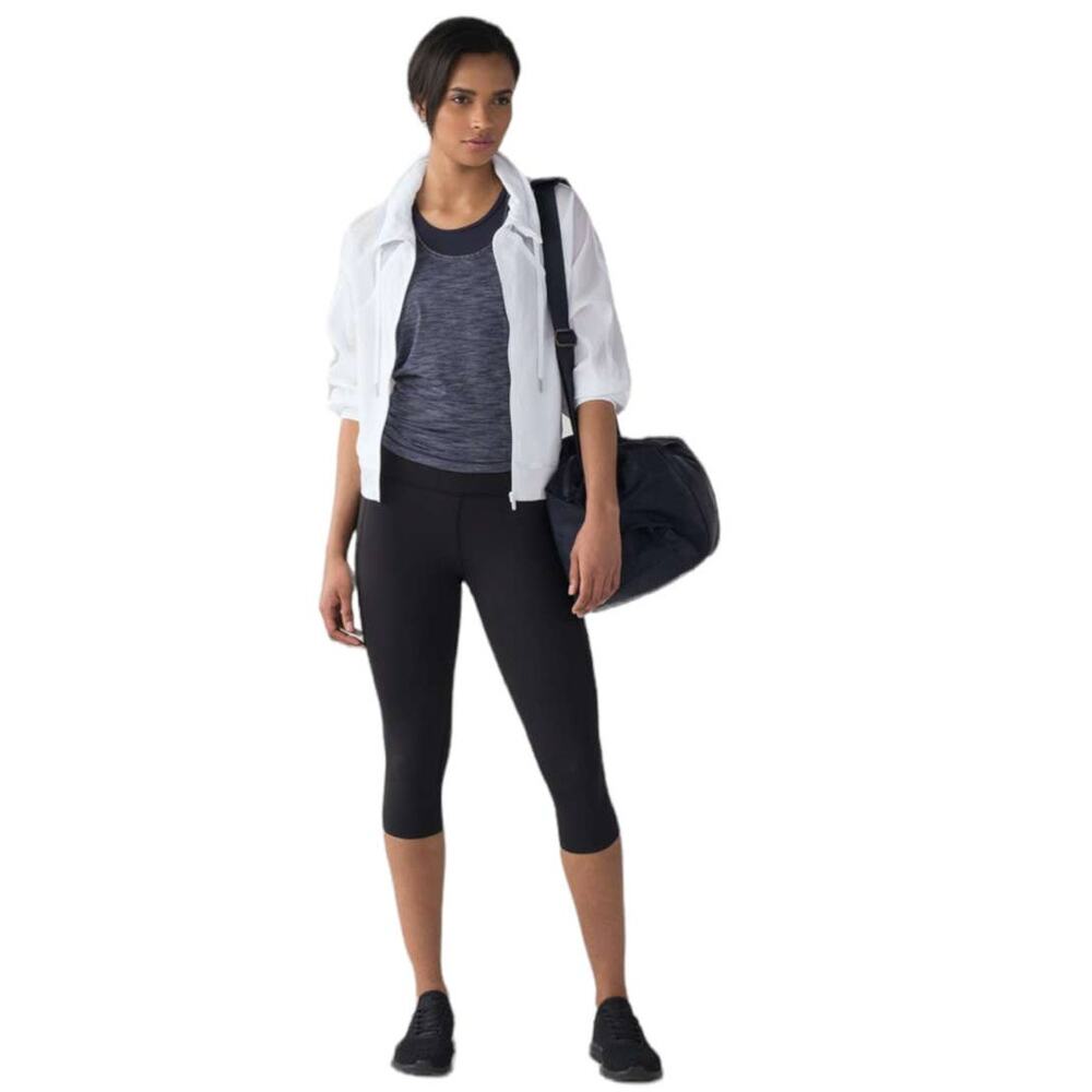 Lululemon Black Pace Perfect Crop Leggings with Pockets